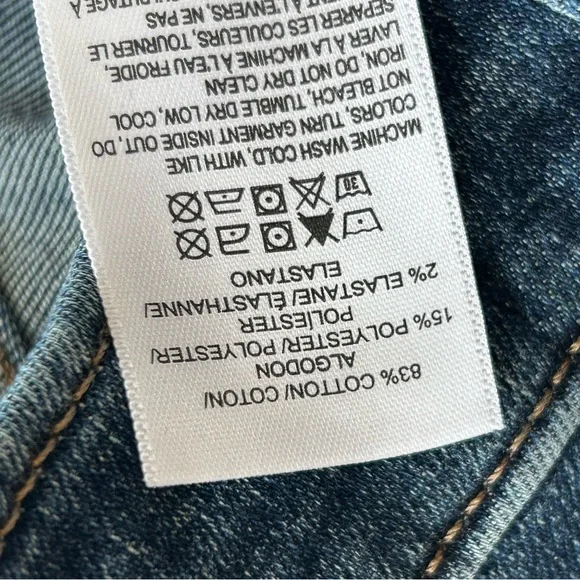 AGOLDE 90s High Rise Straight Leg Jeans 27 Organic Cotton Blend Stretch Denim - Picture 7 of 8